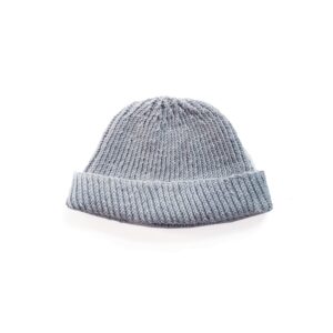 Powder Blue - Hand Knitted - British Wool Low - Impact Beanie